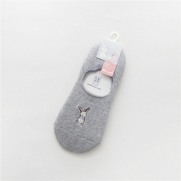 5 Pairs Women Rabbit No Show Ankle Socks - Picture 8 of 8